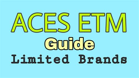 Then, you shall control whether your see at ACES ETM are correct. . Aces l brands etm
